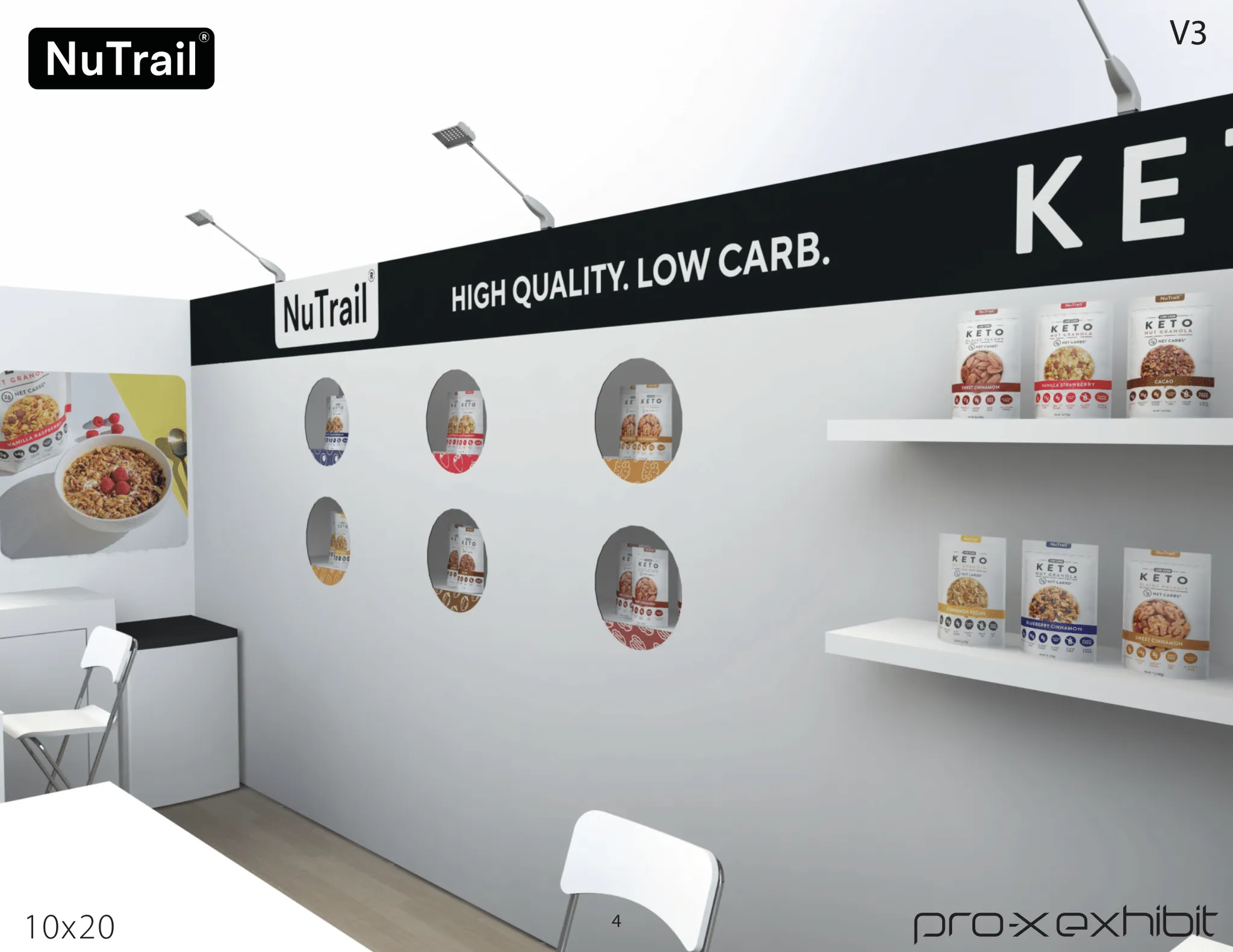 10x20 Inline booth design by Pro-X Exhibits
